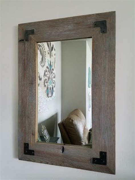 http mybarnwoodframes.com sweetwater-mirror-with-metal-brackets|Sweetwater Barn Wood Mirror with Metal Brackets (36x48 Inches).